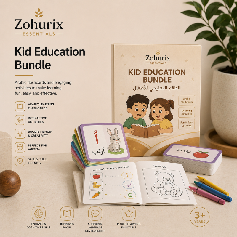 Kid Education Bundle | الطقم التعليمي للأطفال — بطاقات عربية وأنشطة