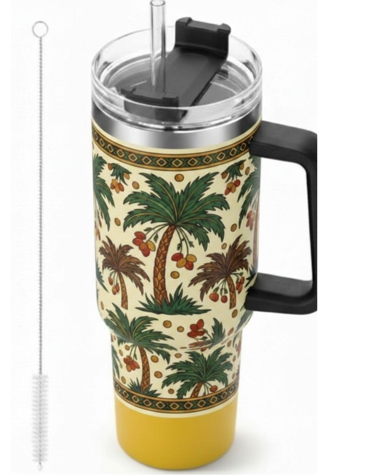 Arabic Calligraphy Coffee Tumbler — Desert Edition | كوب قهوة عربي تراثي